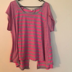 Striped Tulip Back Top